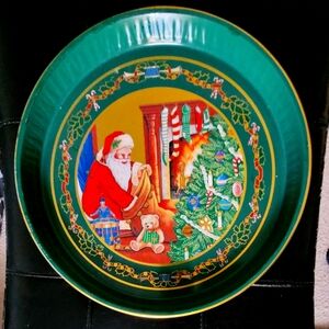 VTG The Tin Box Company of America,INC.1988 Marlene Moore Christmas Tin Tray